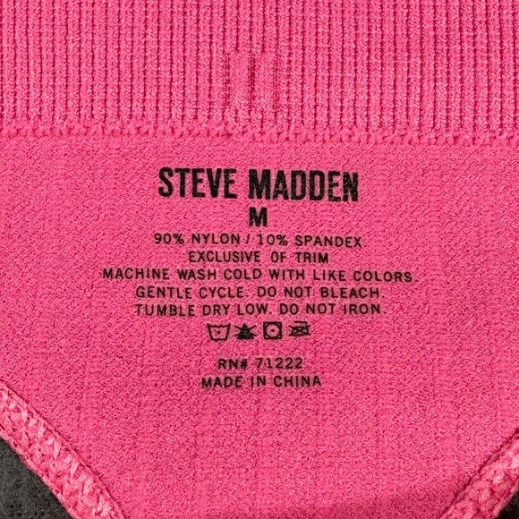 Steve Madden Women's Size Medium Panty Thong Seamless Ribbed Pink NWOT - Picture 3 of 6